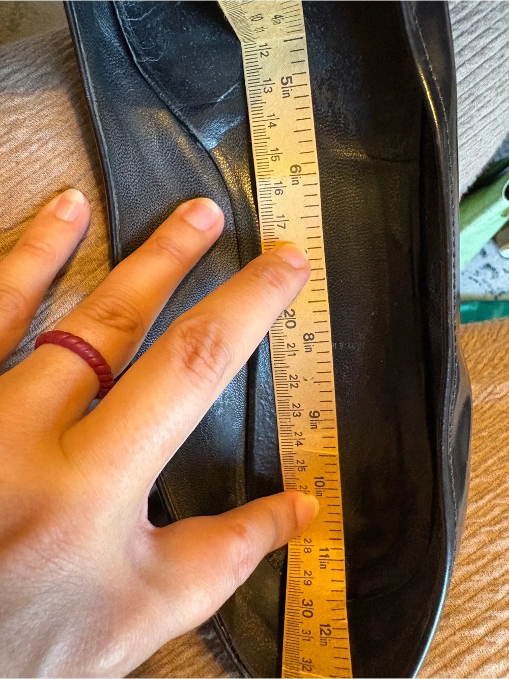 Vintage Prada Black Leather Square-Toe Kitten Heels Needs Resole Before Wear